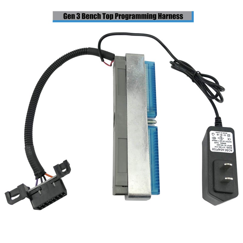 TIKSCIENCE LS Gen 3 ECM Engine Programming Control Module Reader Diagnostic PCM Bench Harness w/Power Supply Fits for GM Chevy All Blue/Red & Blue/Green 1999-2007, OBD2 Port, 18 Gauge, 12 Volt - Image 2